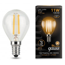 Лампа светодиодная Gauss LED Filament E14 11Вт 2700K 105801111