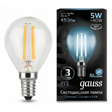 Лампа светодиодная Gauss E14 5Вт 4100K 105801205
